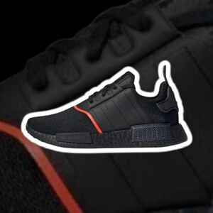 (NWOT) adidas® NMD_R1 Men's Running Shoes - "Core Black Red" - Size 10